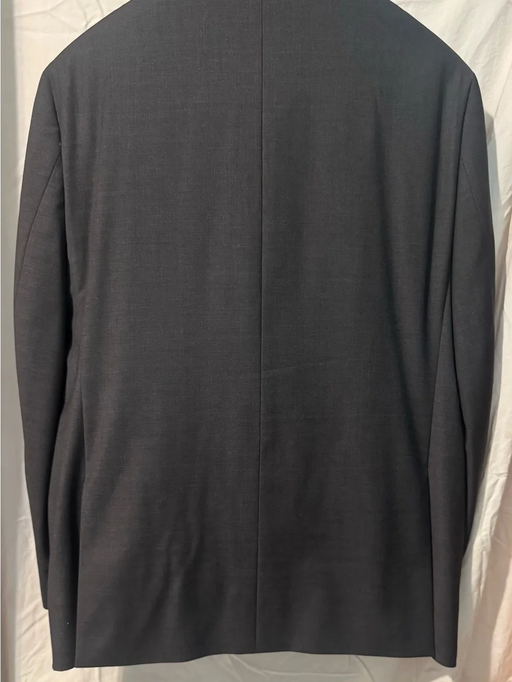 Men's Tailored Dark Gray Two-Button Suit Blazer